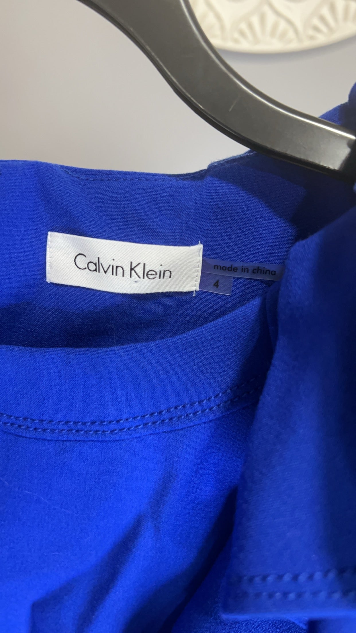 Calvin Klein Ruffle Shoulder Dress