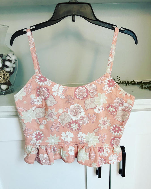 Altar'd State Floral Denim Tank