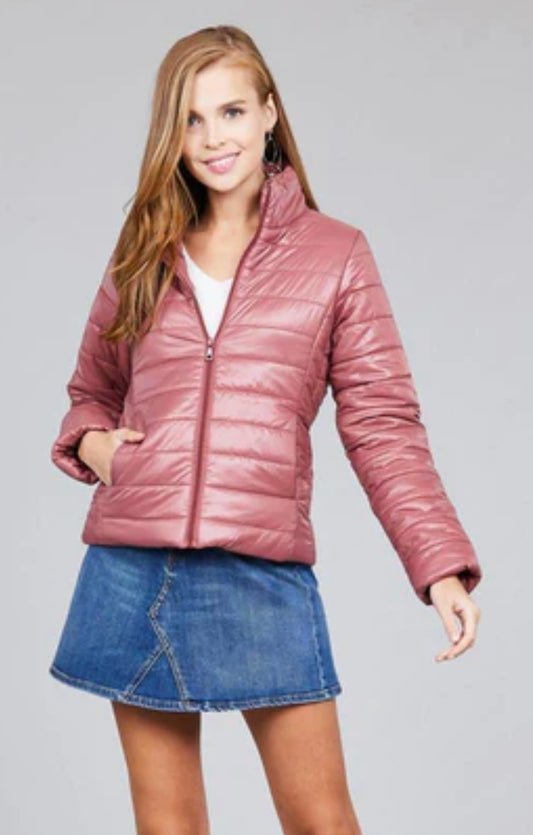Active USA Pink Puffer Jacket