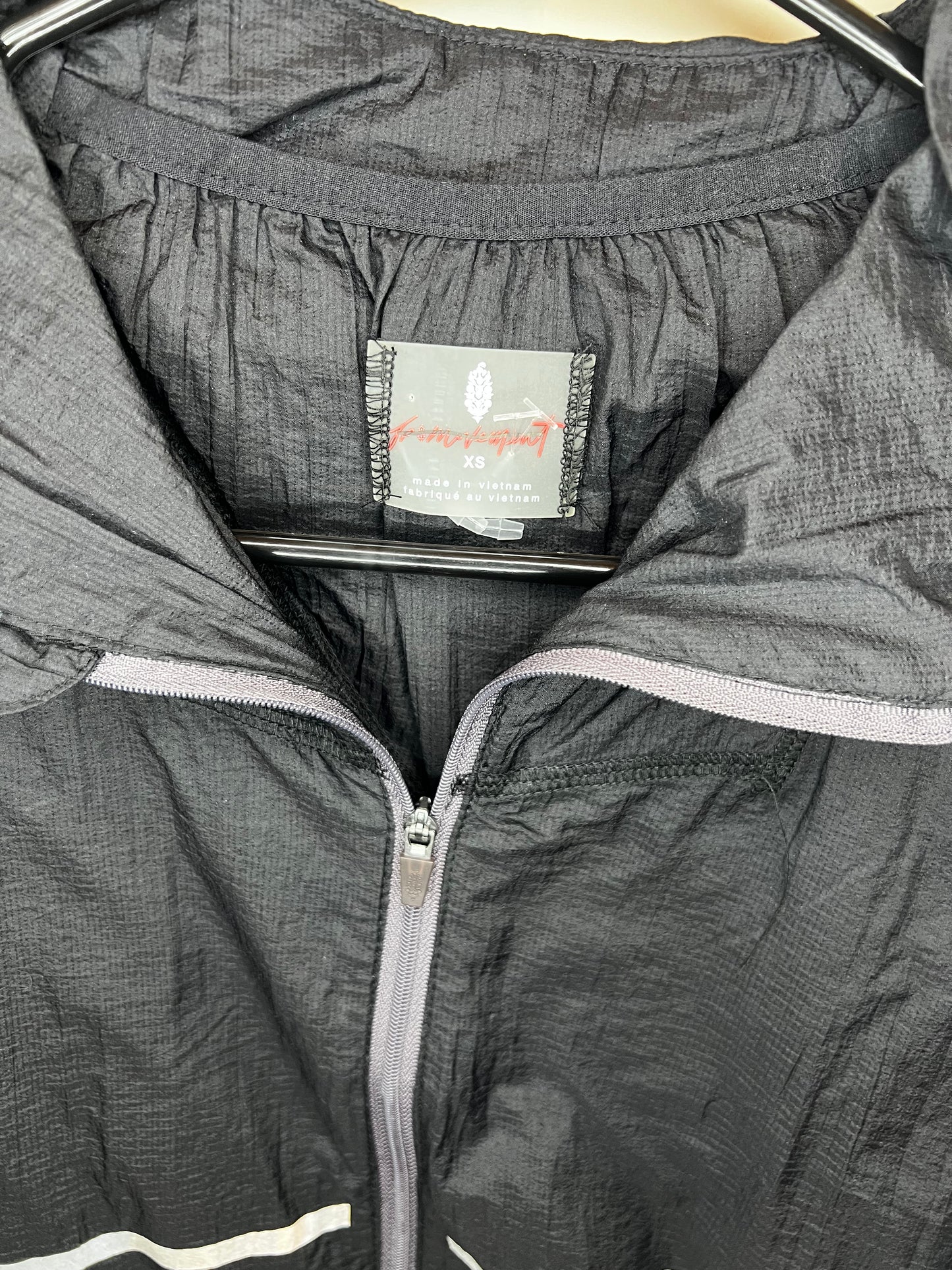 Free People Black Windbreaker
