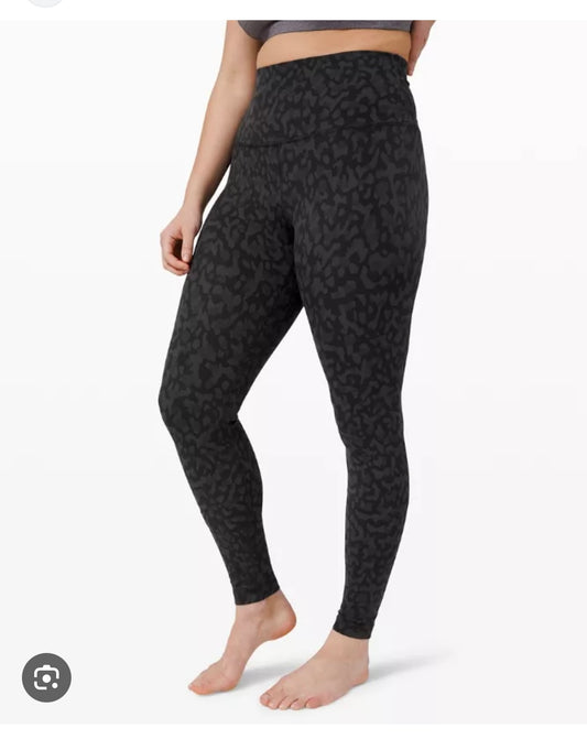 Lululemon X Barre Wunder Under Luxtreme Black Camo Legging