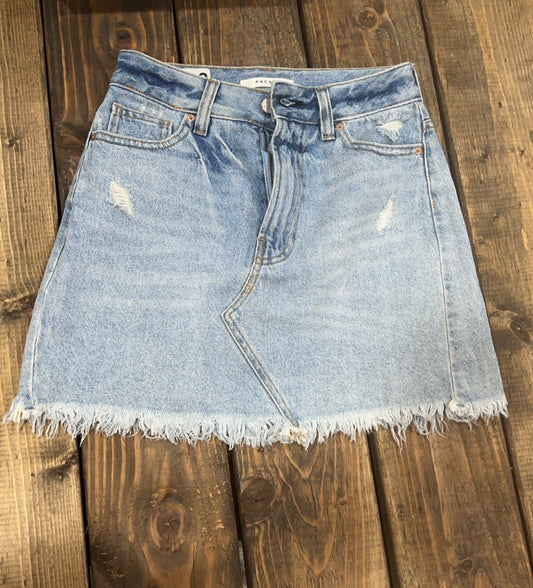 PacSun Light Wash Denim Skirt