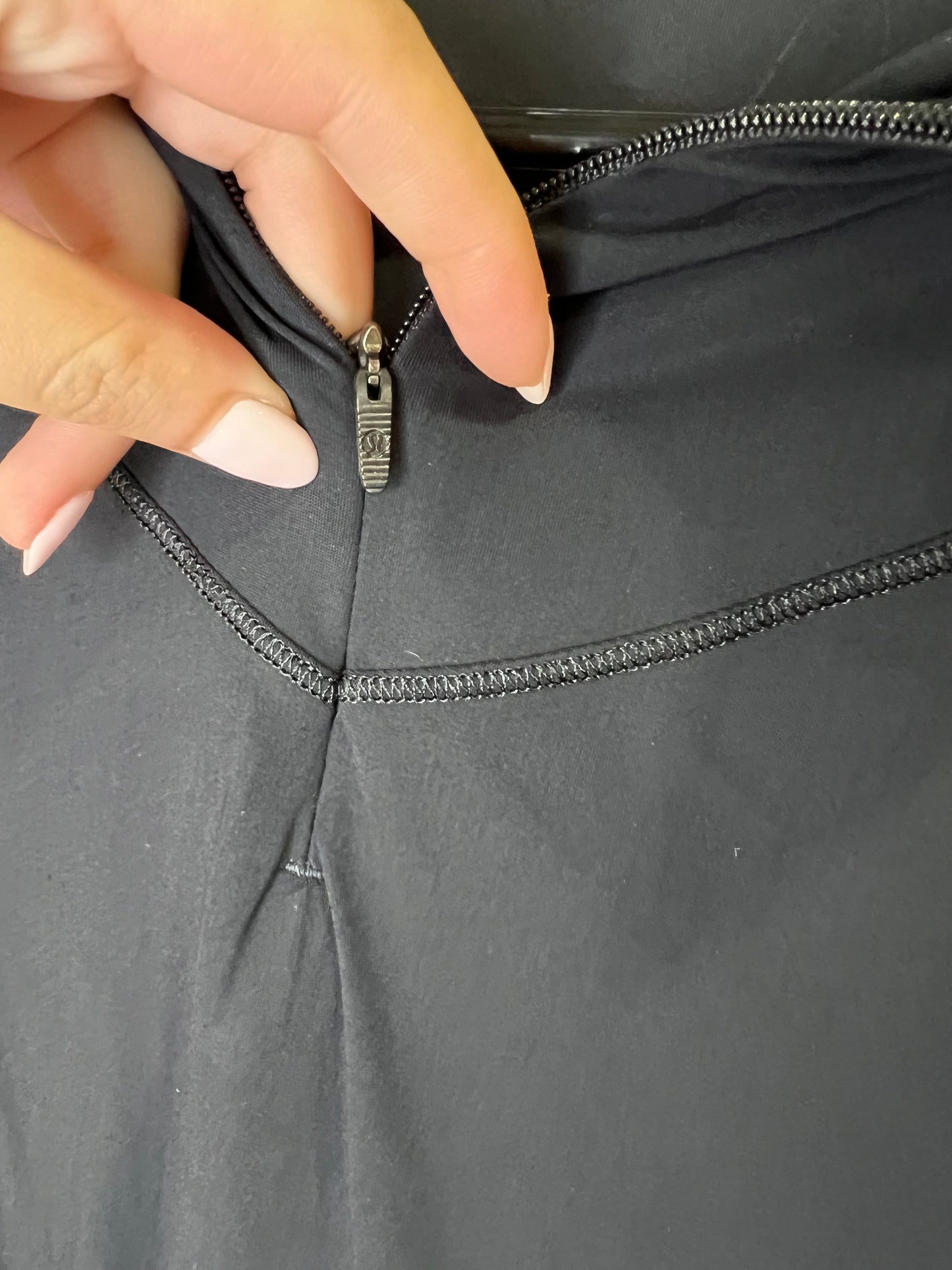 Lululemon Black Spandex Quarter Zip With Hood-6