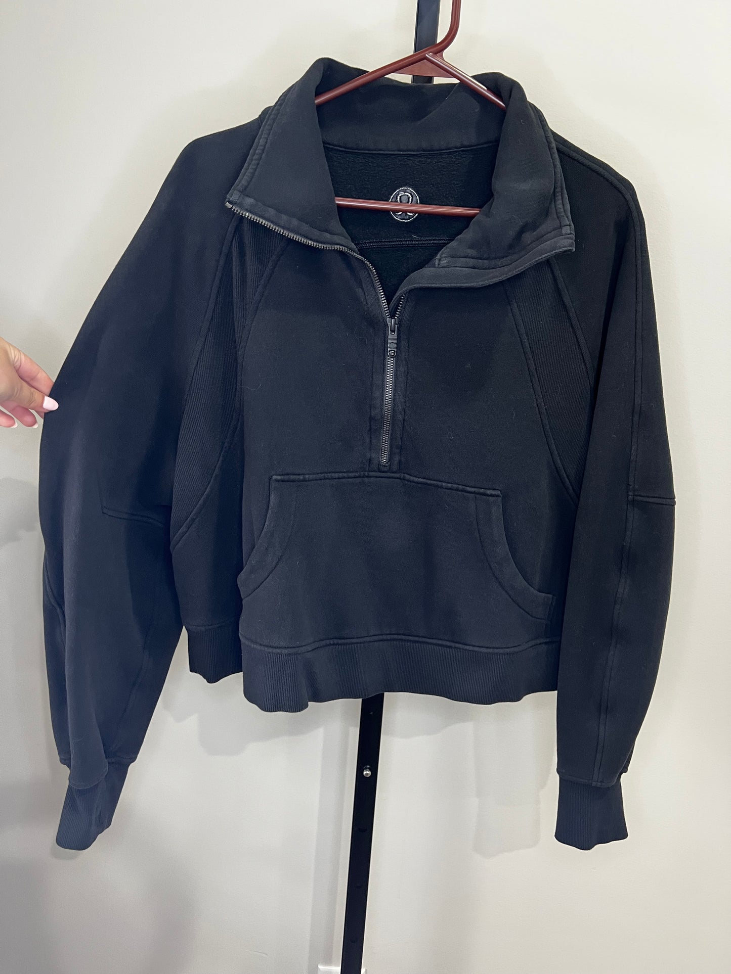Lululemon Black Funnel Scuba Quarter Zip- M/L