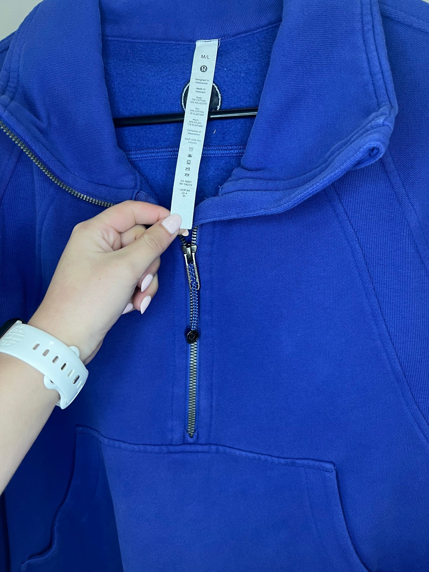 Lululemon Funnel Scuba Quarter Zip- M/L