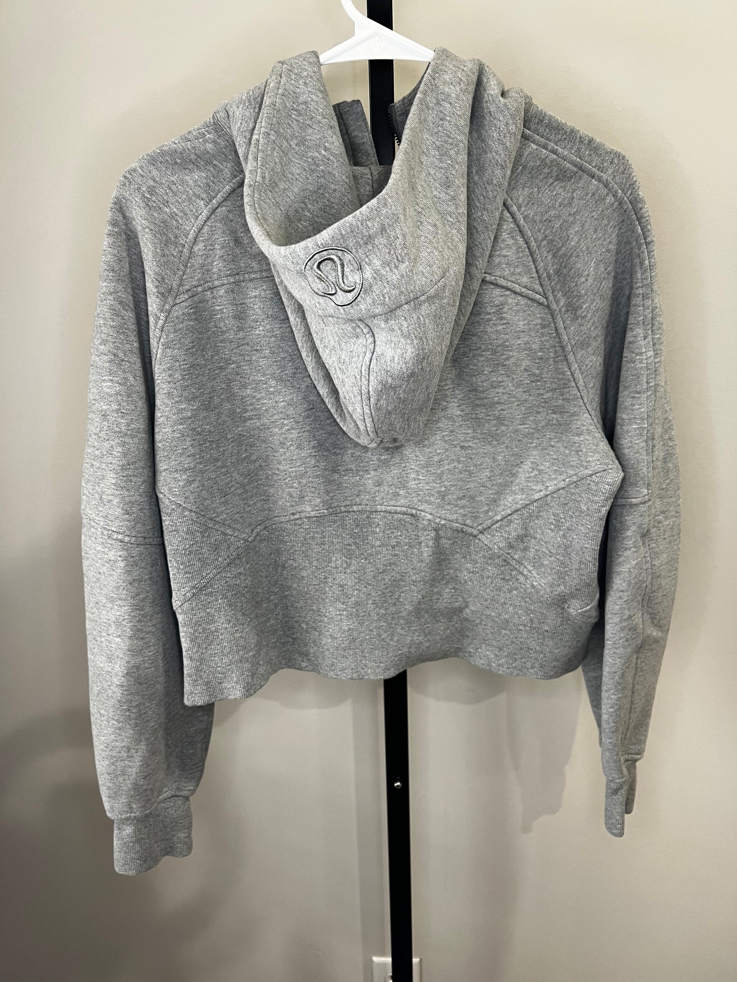 Lululemon Gray Hooded Quarter Zip Scuba- M/L