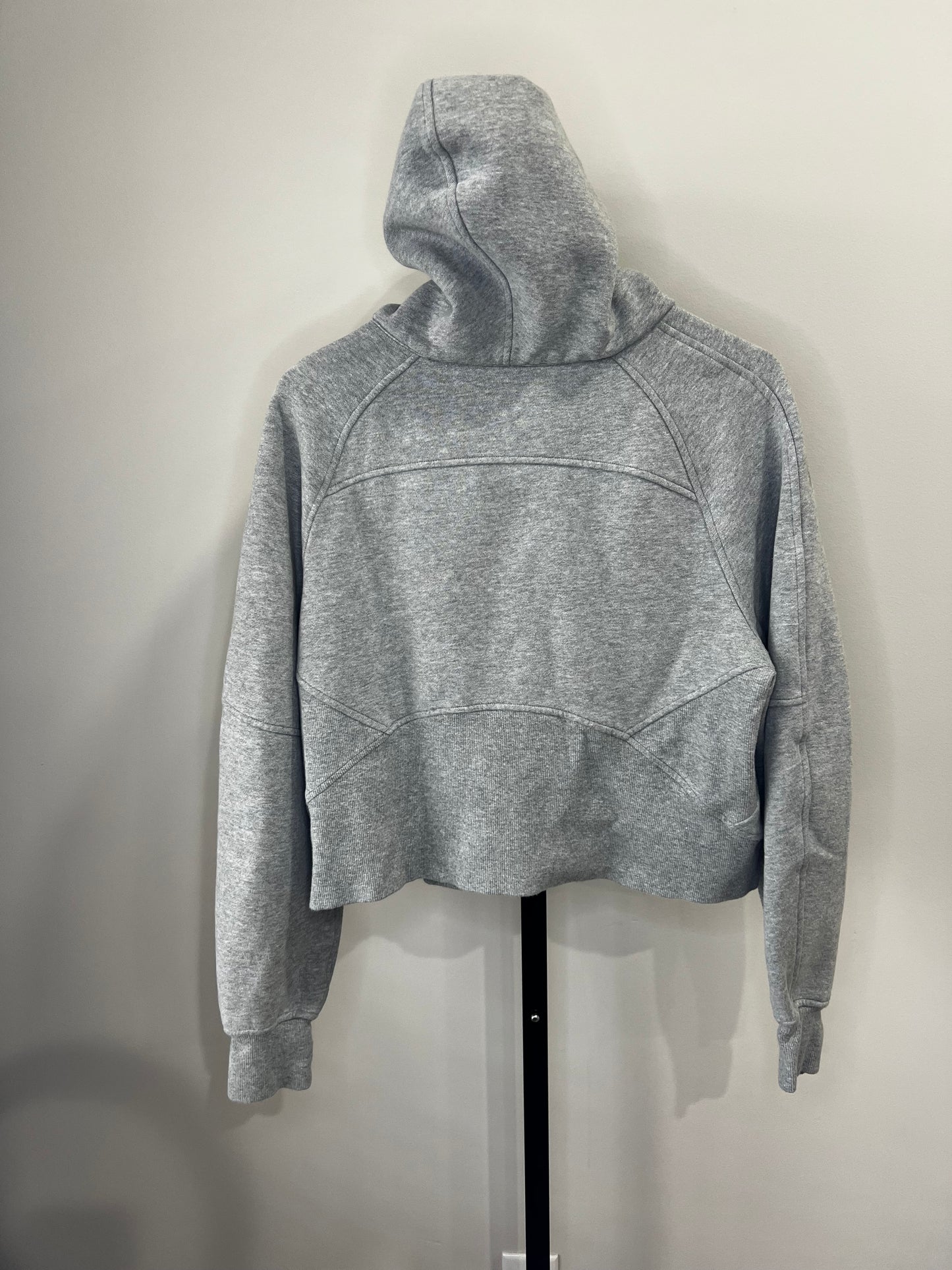 Lululemon Gray Hooded Quarter Zip Scuba- M/L
