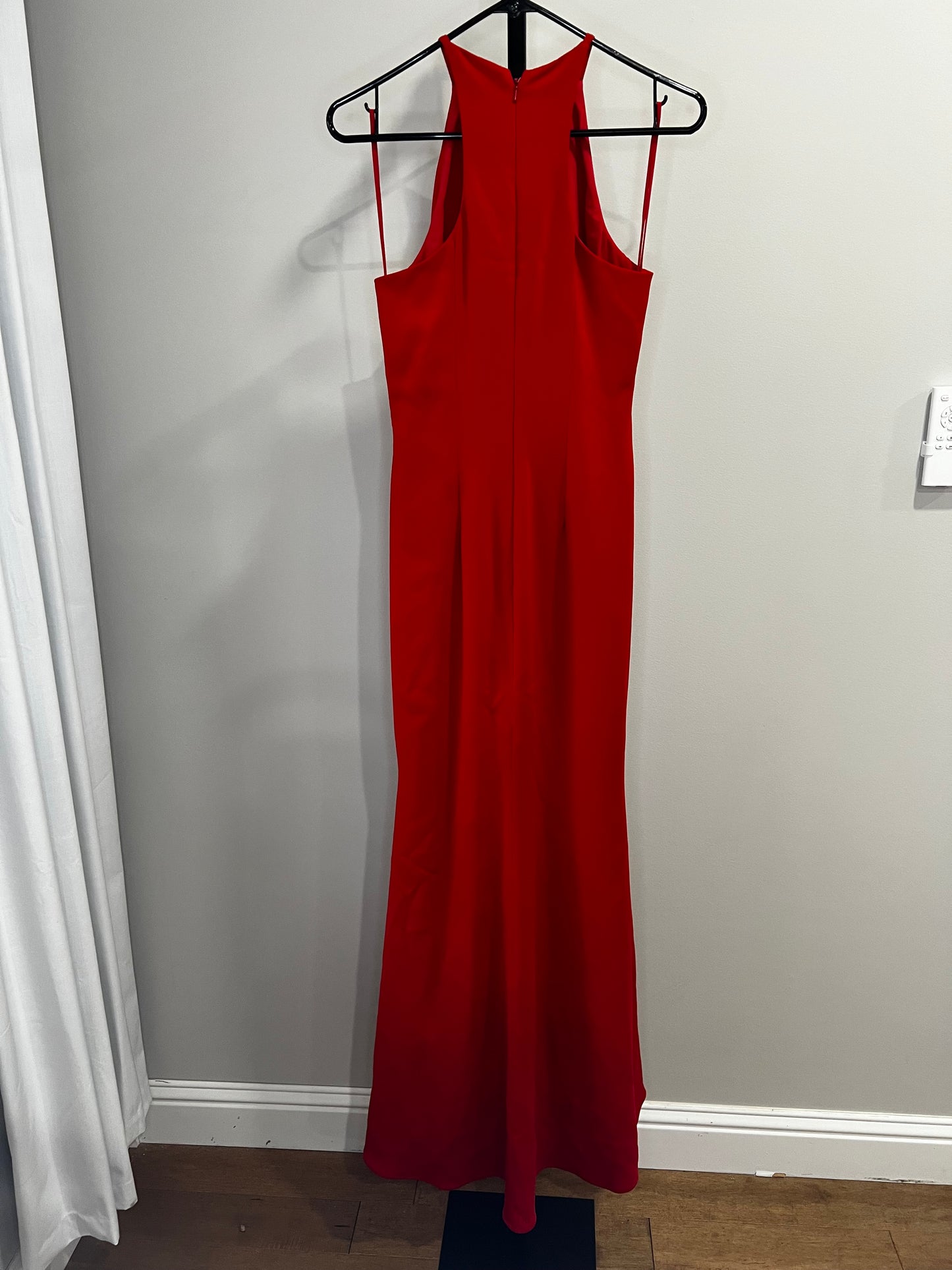 Badgley Mischka Red High Neck Maxi Dress- Sz 2