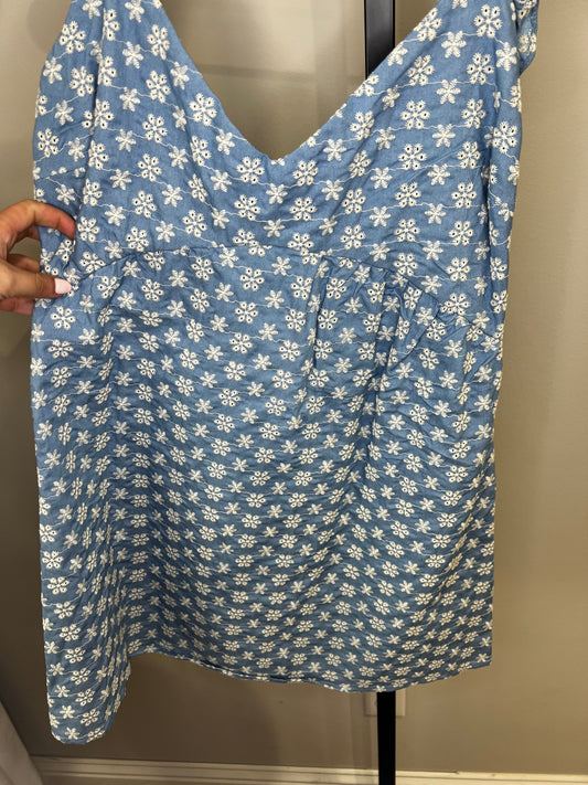 Windsor Denim Embroidered Dress- Small