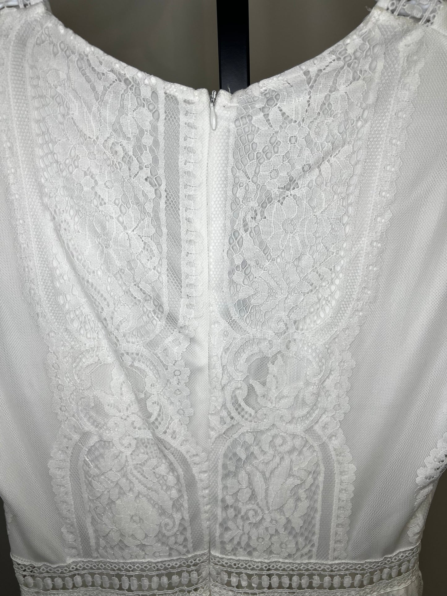 White Lace Maxi Dress- Medium