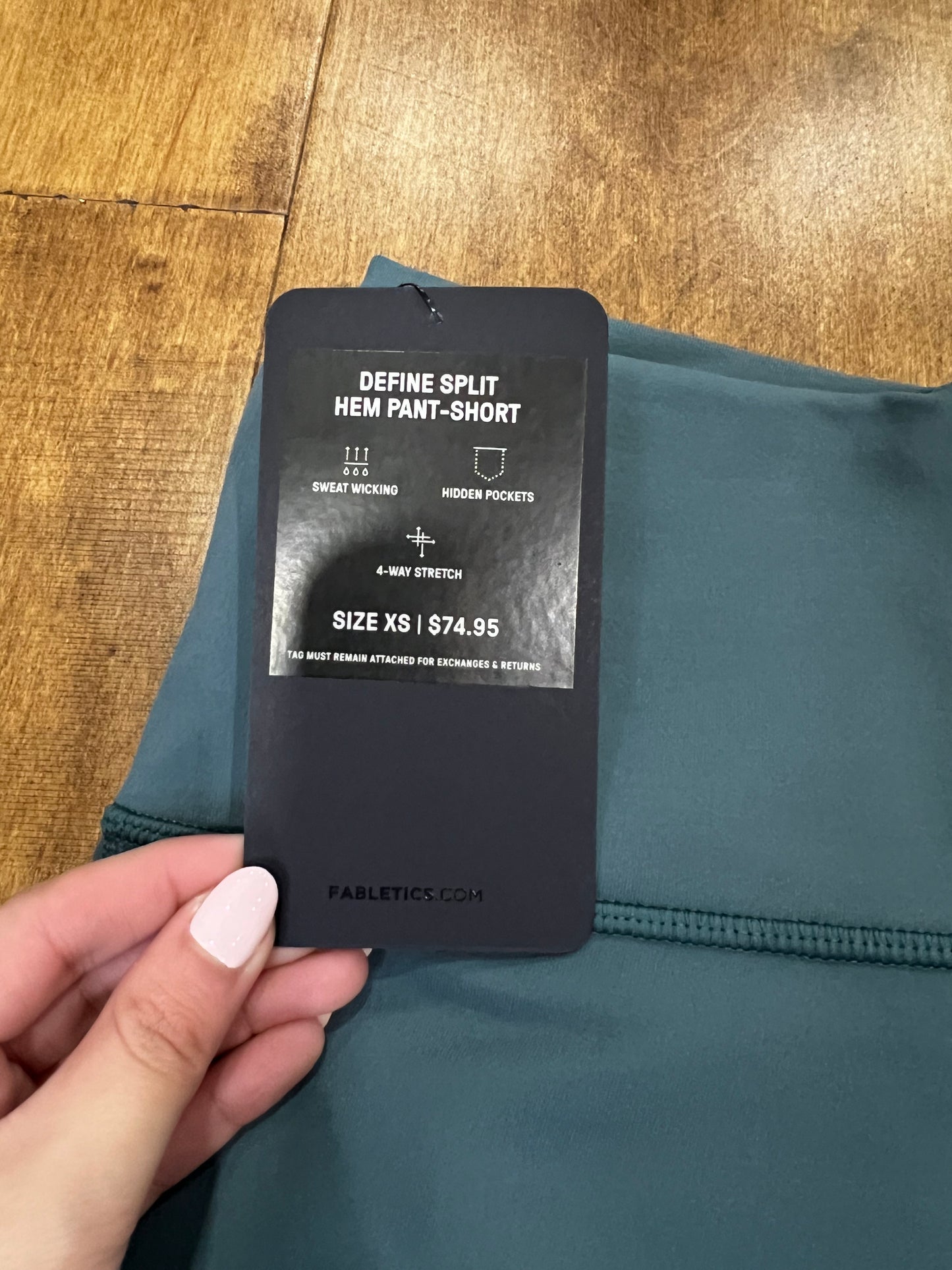 Fabletics Teal Straight Leg Leggings- XS