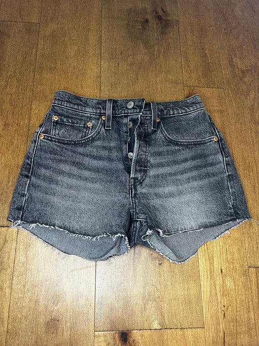 Levi's 501 Black Wash Cutoff Denim Shorts- Sz 26