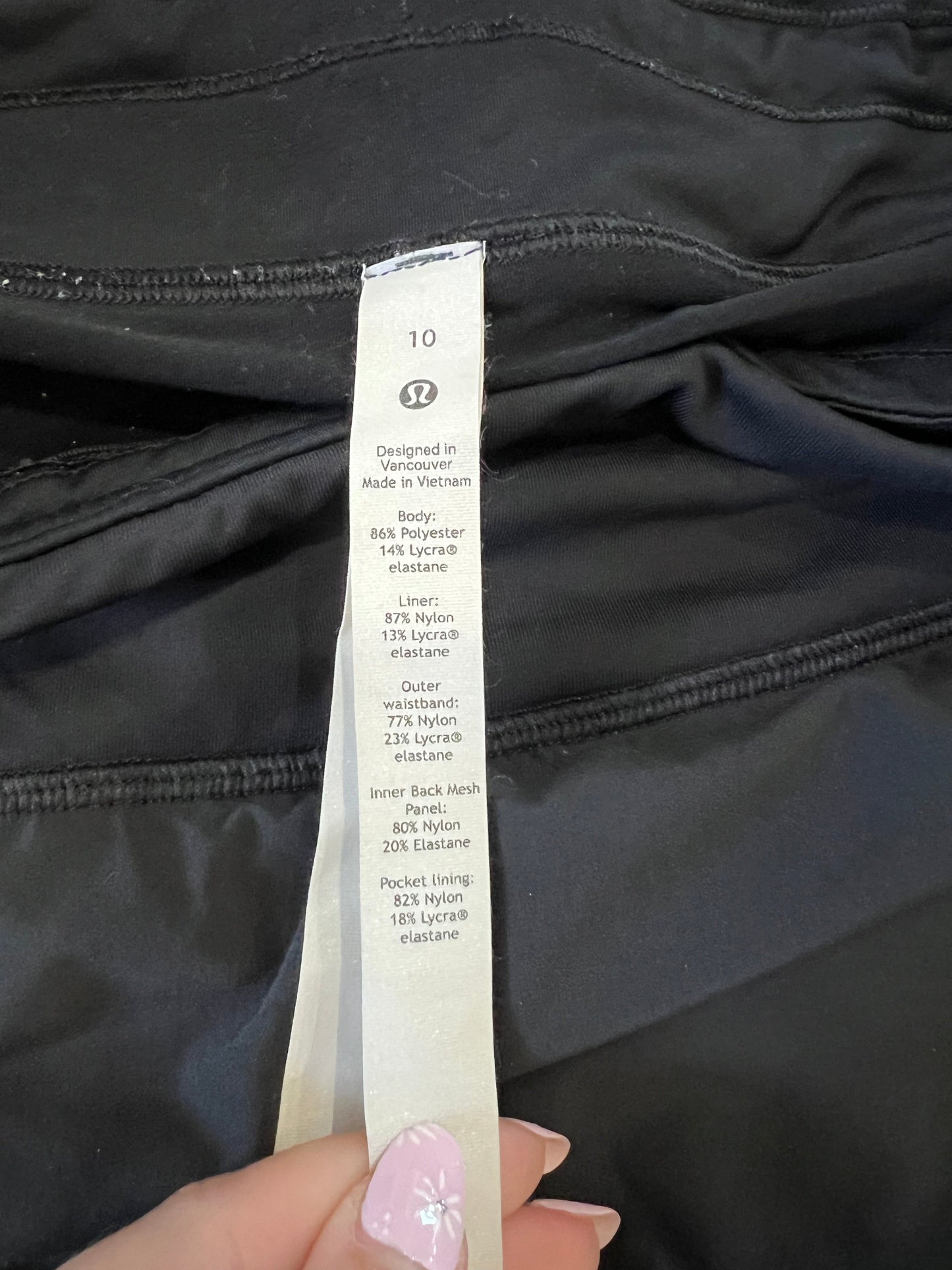 Lululemon Black Skort- Sz 10