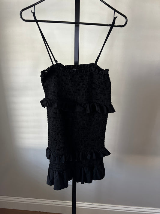 Black Smocked Dress- Sz L