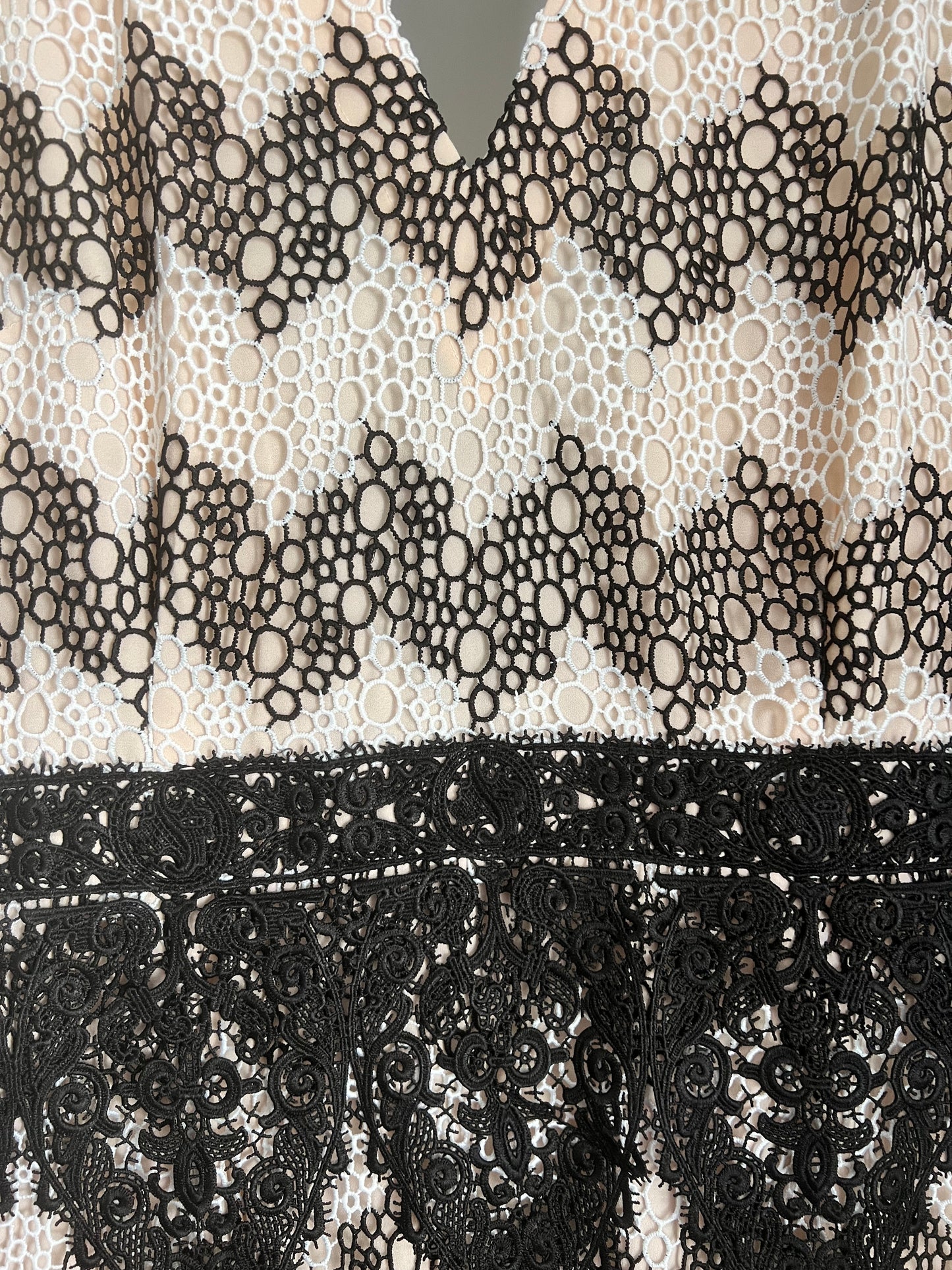FoxieDox Black & White Montana Lace Dress