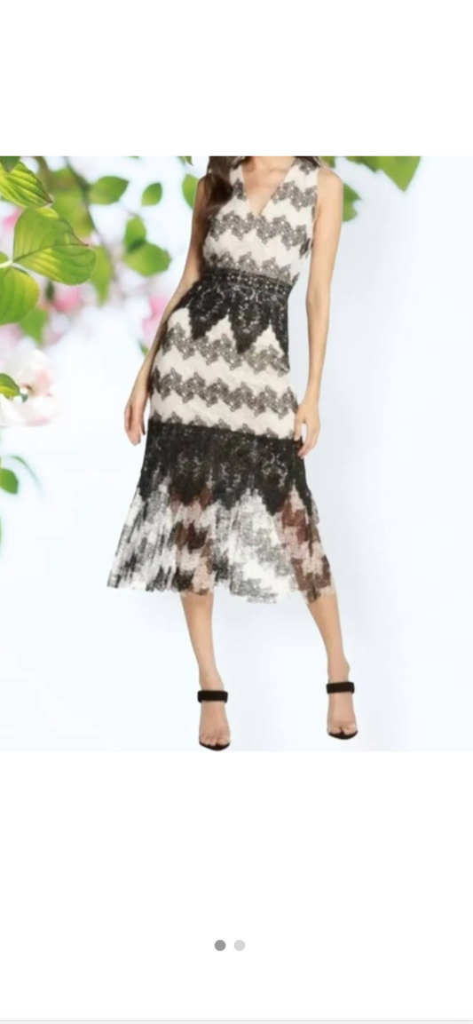 FoxieDox Black & White Montana Lace Dress