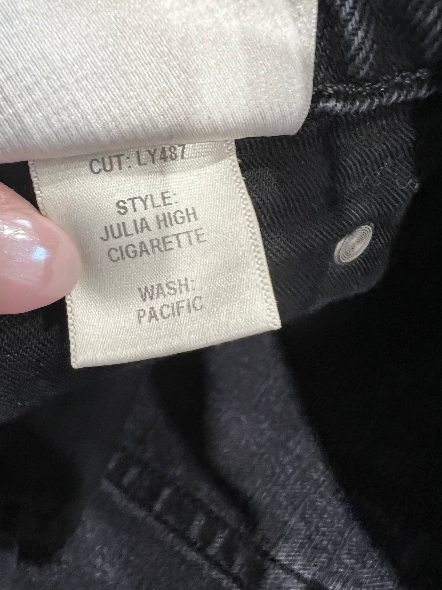 Reformation Black High Waisted Cutoff Denim Shorts