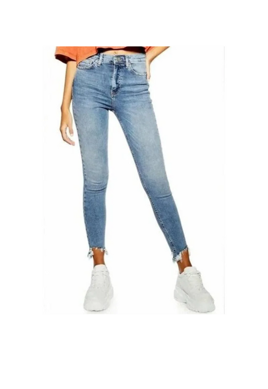 TopShop High Waisted Jeans with Raw Hem