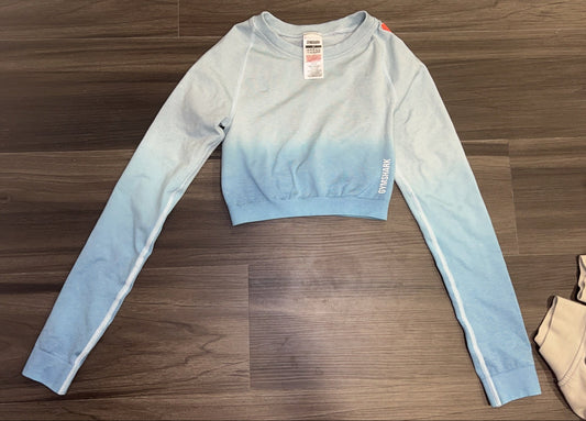 GymShark Ombre Cropped Seamless Long Sleeve