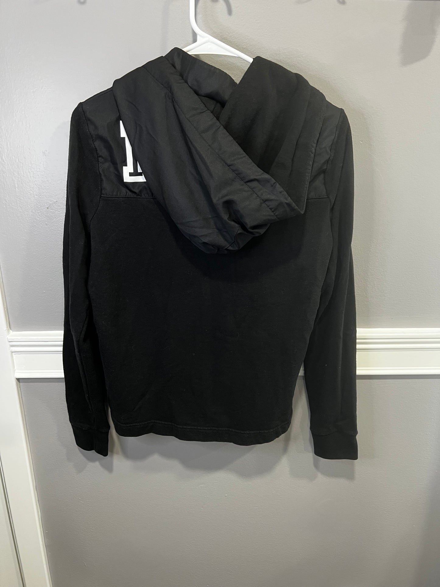 VS PINK Black Hooded Quarter Zip