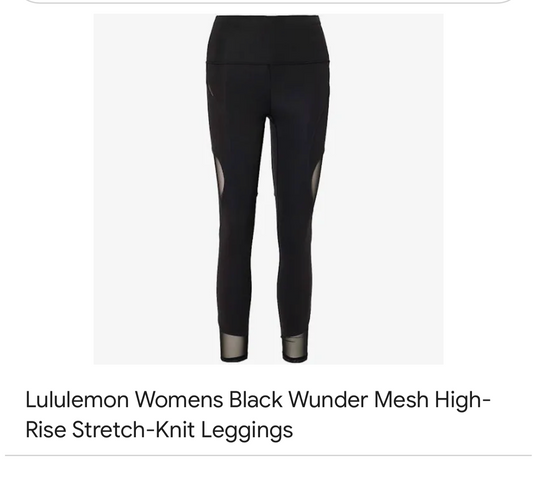 Lululemon Leggings with Mesh Detail